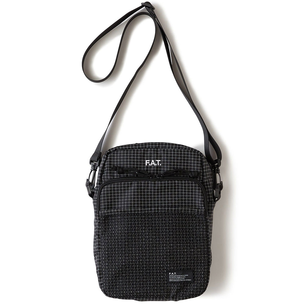 FAT エフエーティー X-SLING F32610-BG04 ミニショルダーバッグ カバン グリッド線 チェック柄 格子柄 ストリートファッション カジュアル