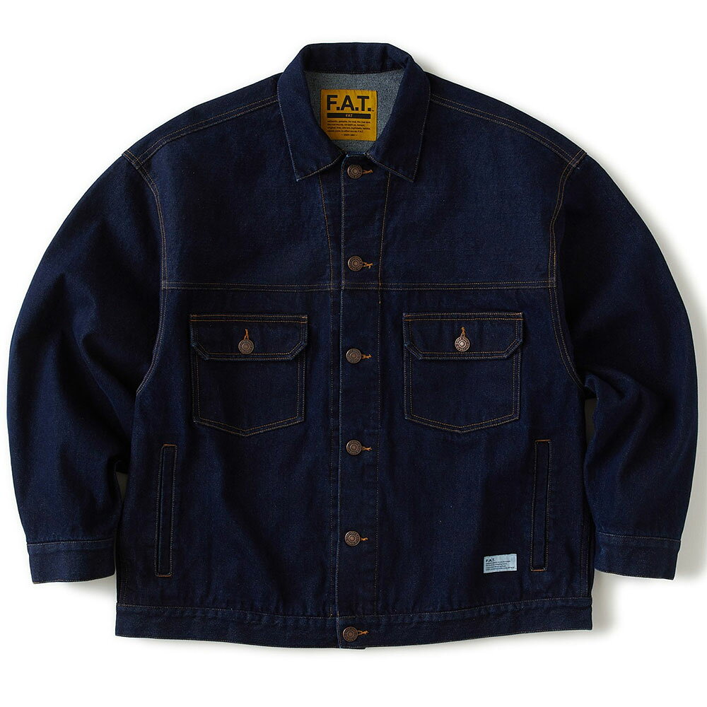 【2倍ポイント】FAT エフエーティー Mc.TRUCKER F32620-JK01 デニムジャケット ジージャン アウター ワイドシルエット ストリート カジュアル スケーター battleline-10097123 BATTLE LINE サンプル画像2