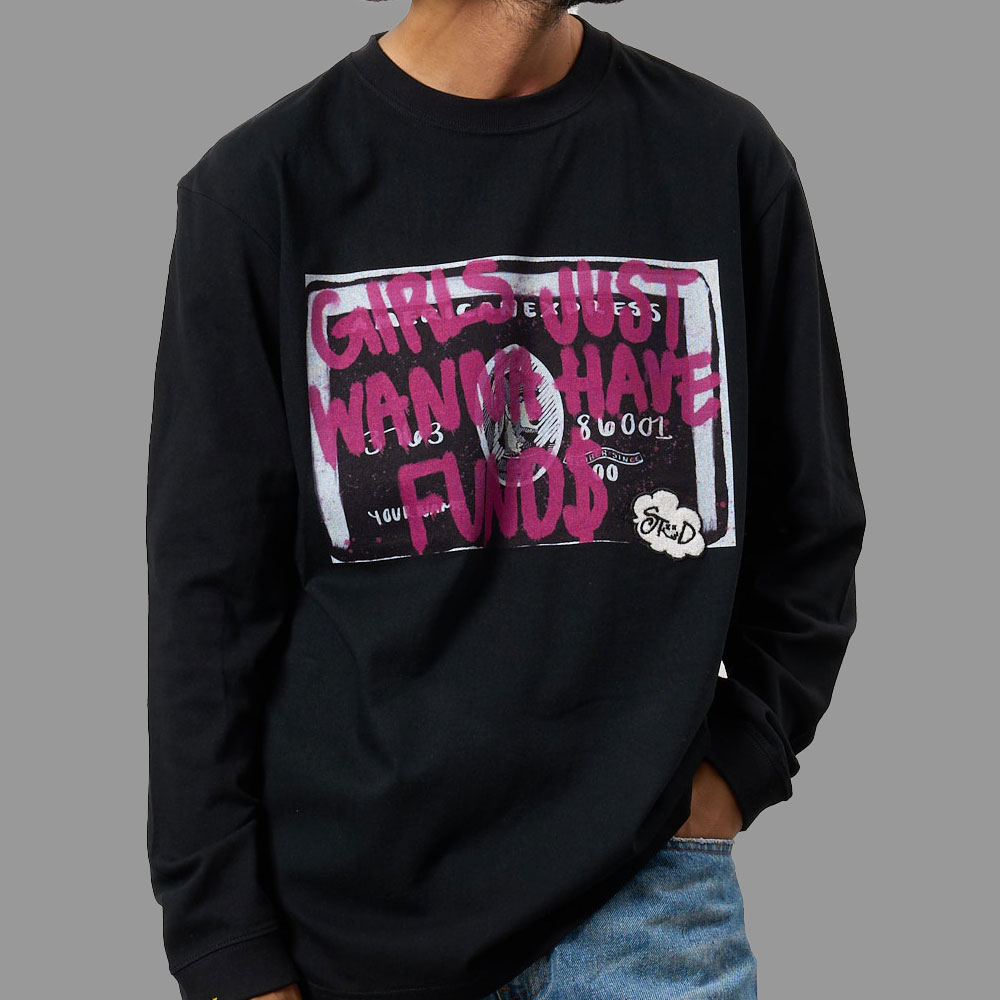 STUD MUFFIN スタッドマフィン 5.6ozコットン天竺 クレジットグラフィティ＆パッチ LSシャツ 614-02857 2025年12月入荷先行予約