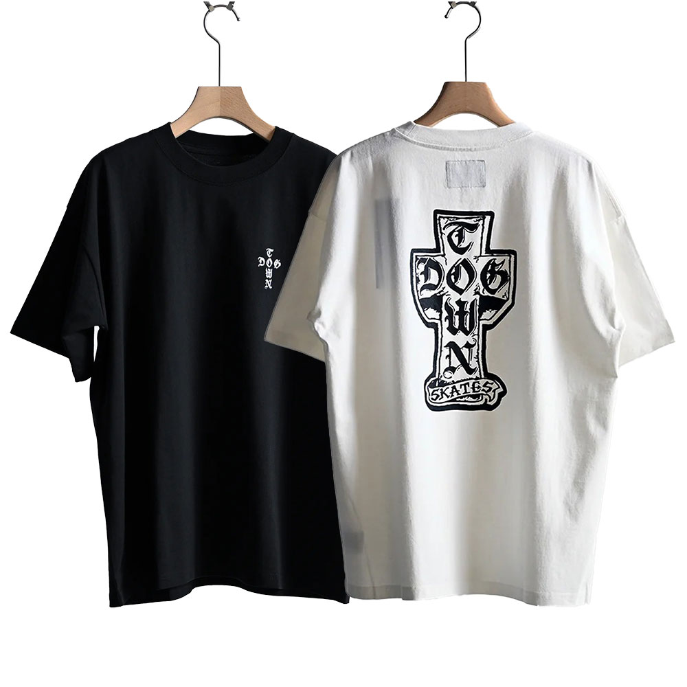 乐天商城 - 【2倍ポイント】DOGTOWN ドッグタウン RXCX T-SHIRT DT-T-004 Tシャツ カットソー 半袖 定番ロゴ クロスロゴ ヘビーオンス ストリート 西海岸