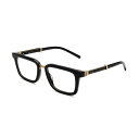 9FIVE / nine five ナインファイブ 9five BISHOP Black & 24k Gold Clear Lens Glasses サングラス