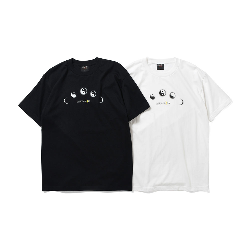 ALLY&DIA アリーアンドダイア MOON YIN-YANG S/S TEE AD22SS006 Tシャツ 半袖 メンズ ブランド ストリート ストリート系 デザイン おしゃれ