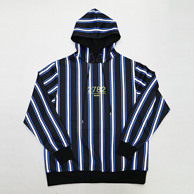 BAGARCH バガーチ PULLOVER HOODIE リラックスストライププルオーバーパーカ RELAX STRIPE PARKA  ブルー STREET ストリート TREND トレンド AK-69 STREET ヒップホップ HIPHOP 正規通販 オシャレ かっこいい モテる