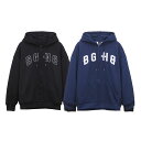 BAGARCH バガーチ BGHB ZIP HOODIE BH-1581 ジップフーディー パーカー BGHB アーチロゴ フェルトワッペン 裏起毛 シンプル