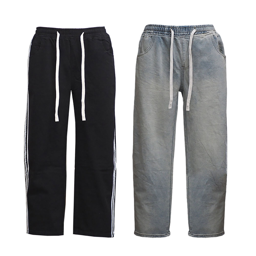 BAGARCH バガーチ DRAWSTRING LINE DENIM PANTS BH-1602 デニムパンツ ジーンズ ジーパン ラインパンツ ベルトレス