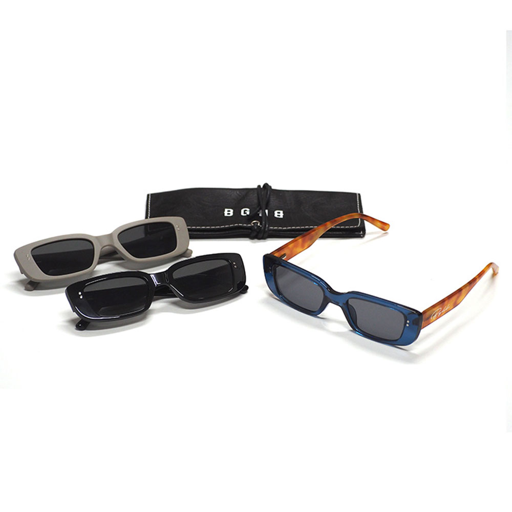 BAGARCH バガーチ RECTANGLE SUNGLASS BH-1626 サングラス 眼鏡 レクタングル トレンド レザーケース付き ブランドロゴ シンプル