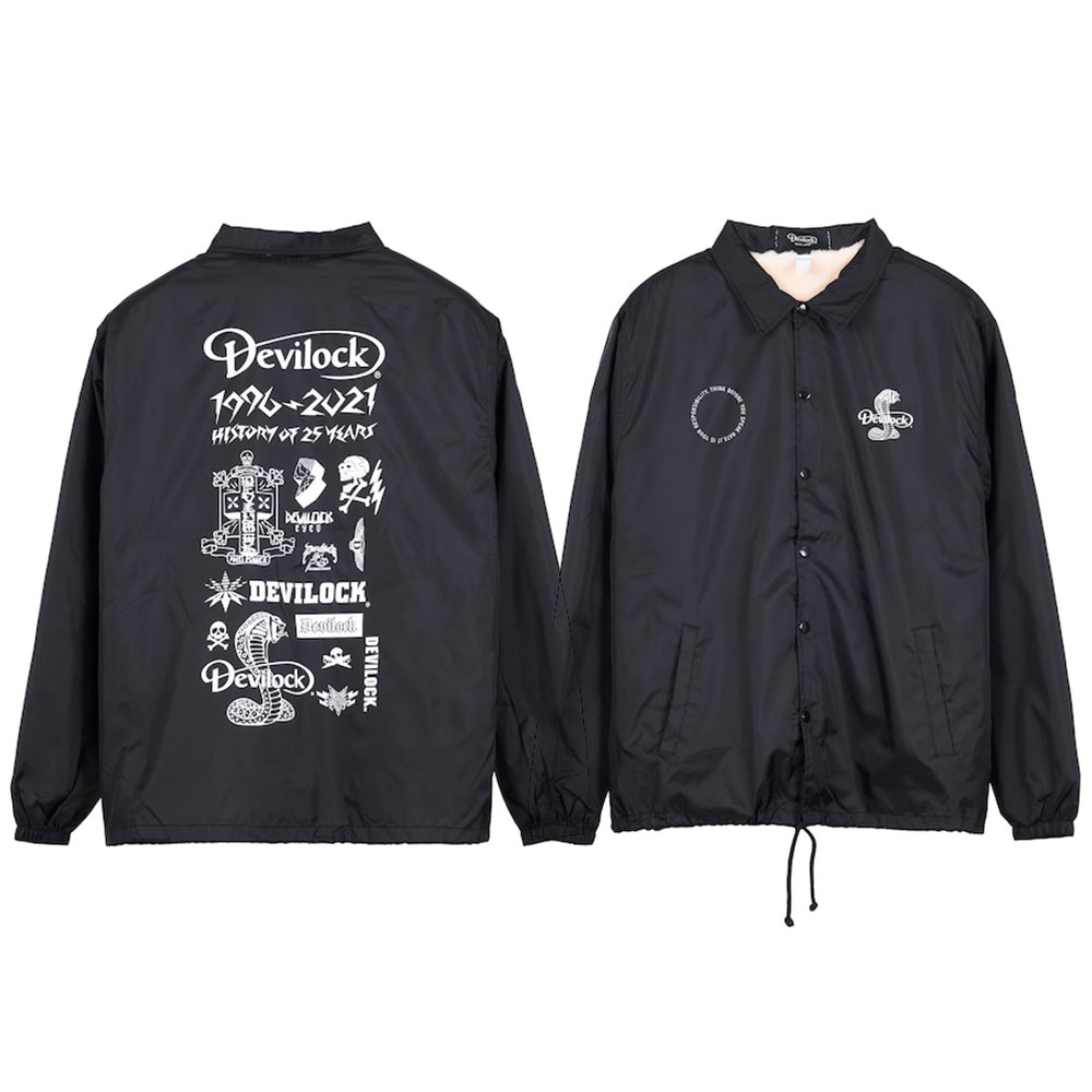 Devilock デヴィロック Boa Coach Jacket DVLCKAW26 ジャケット コーチジャケット ボア メンズ ブランド ストリート ストリート系 人気 デザイン おしゃれ コーデ