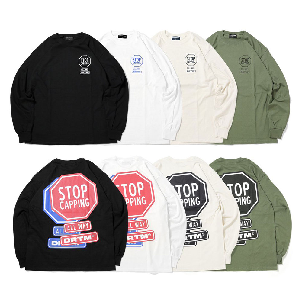 楽天BATTLE LINE【20倍ポイント】DREAMTEAM dream Team ドリームチーム LONG SLEEVE TSHIRT ストップ キャッピング ロングスリーブ Tシャツ Stop Capping Long Sleeve T-Shirts DT-565 DJ RYOW ストリート カジュアル 通販 オシャレ かっこいい モテる