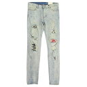 mnml ミニマル X214 Stretch Denim Blue 20ML-SP857D デニムパンツ スキニージーンズ ジーパン ダメージ加工 ストリート