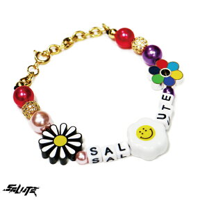 SALUTE HK サルーテ Accessory フラワー アナーキー ブレスレット アクセサリー FLOWER ANARCHY BRACELET EXCLUSIVE Ver 正規品 新品 STREET ストリート系 Evae mob エバーモブ ストリート系 オシャレ かっこいい モテる