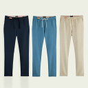 スコッチアンドソーダ SCOTCH & SODA スコッチアンドソーダ Warren regular straight-fit linen-blend jogger 165932 チノパンツ チノ メンズ ブランド ストリート ストリート系 人気 デザイン おしゃれ コーデ正規通販 オシャレ かっこいい モテる