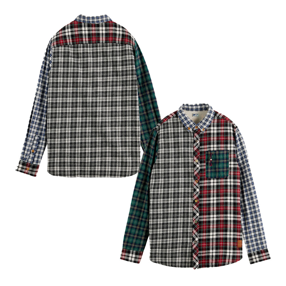 スコッチアンドソーダ 【20倍ポイント】SCOTCH & SODA スコッチアンドソーダ Regular fit mixed-check shirt 172006_0221 シャツ 長袖 メンズ ブランド ストリート ストリート系 人気