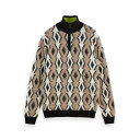 SCOTCH & SODA スコッチアンドソーダ Argyles jacquard dropped shoulder pullover 181639 ハーフジッ...