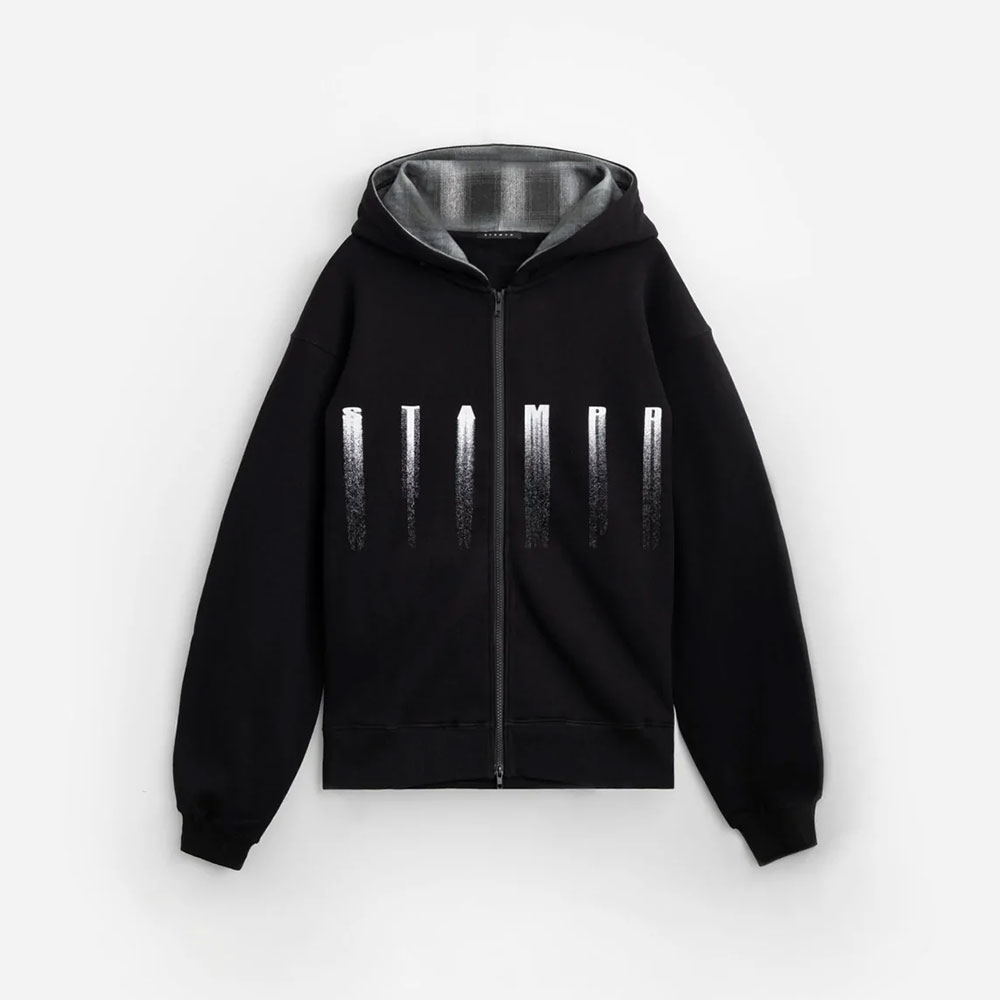 STAMPD スタンプド DRIP PLAID ZIP HOODIE SLA-M2956HD パーカ パーカー フーディ フーディー メンズ ブランド ストリート ストリート系 デザイン おしゃれ コーデ 正規品 ファッション Chris Stamp クリススタンプ 通販 かっこいい モテる