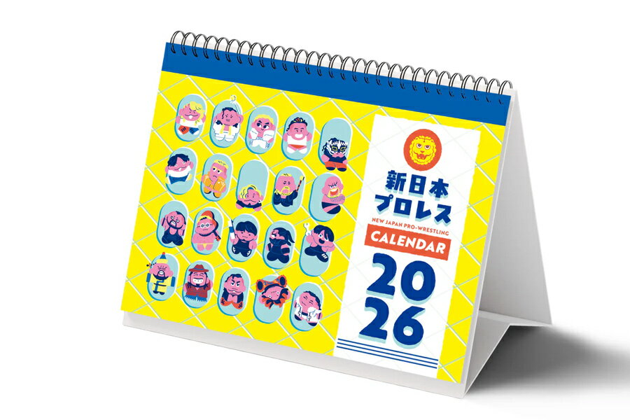 2026年 新日本プロレス カレンダー（卓上タイプ A5サイズ）