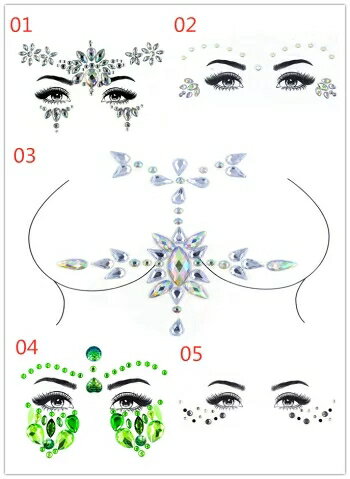 楽天bau楽天市場店フェスコーデ フェイスシール キラキラ イベントメイク ストーン ダンス メイク シール フェス シール フェイス シールジュエリー タトゥー ラインストーン ビジュー ウルトラジャパン コスプレ 仮装 衣装 ダンサー コスチューム ハロウィン 送料無料 翌日配達 あす楽