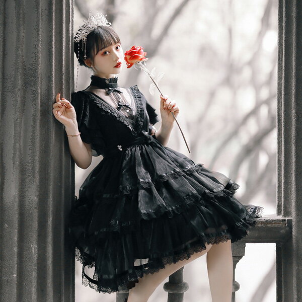 ロリータ 大人 女性 Cosplay キャラクター ミニスカート 衣装 アニメ コスチューム ゴスロリ ロリータ 大人用 ワンピース ワンピース 可愛いアイドル アニメ ゴスロリ コスプレ メイド服 ゴスロリ ロリータ ワンピース メイド セット レディース 本格 アニメ 森ガール