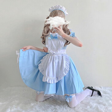 メイド服 ロング クラシック コスプレ イギリス風 フリル クラシカル 黒 ブラック 大きいサイズ 可愛い メイド エプロン カチューシャ 衣装 セクシー コスチューム ハロウィン ロングメイド こすぷれ 衣装