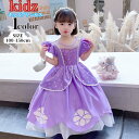 プリンセス キッズ なりきり ワンピース こども 衣装 子供 女の子 ドレス コスプレ 衣装 ミニドレス コスチューム 仮装 お姫様 子どもドレス キッズワンピース クリスマス ベビー テーマパーク 可愛い お遊戯会 ハロウィン 女王 紫 パープル bauty1174(3)