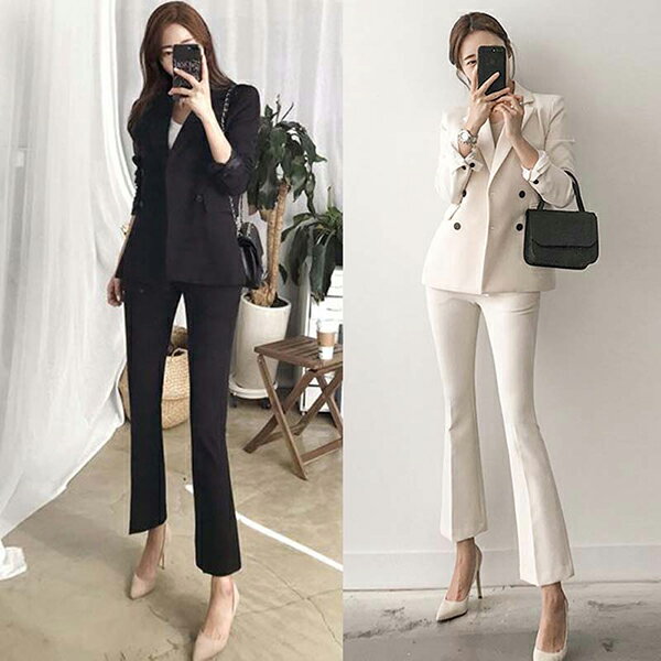 【レビュープレゼント付！】パンツスーツ ズボン スーツ レディース スーツセット ビジネススーツ リクルートスーツ 着痩せ 春 夏 秋 冬 通勤 OL パンツ おしゃれ ビジネス セット入園式 入学式 卒園式 卒業式 参観日 発表会 オフィス bauty1627 黒 白 ベージュ