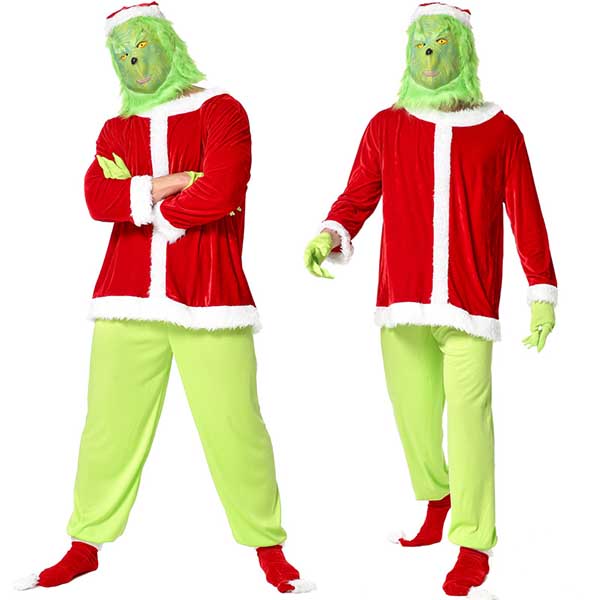 Rakuten - 【レビュープレゼント付！】サンタ ワンピース クリスマス コスチューム サンタワンピース 緑 サンタコスプレ トナカイ ツリークリスマス仮装 クリスマス サンタ Christmas 衣装 コスプレ サンタクロース コスチューム