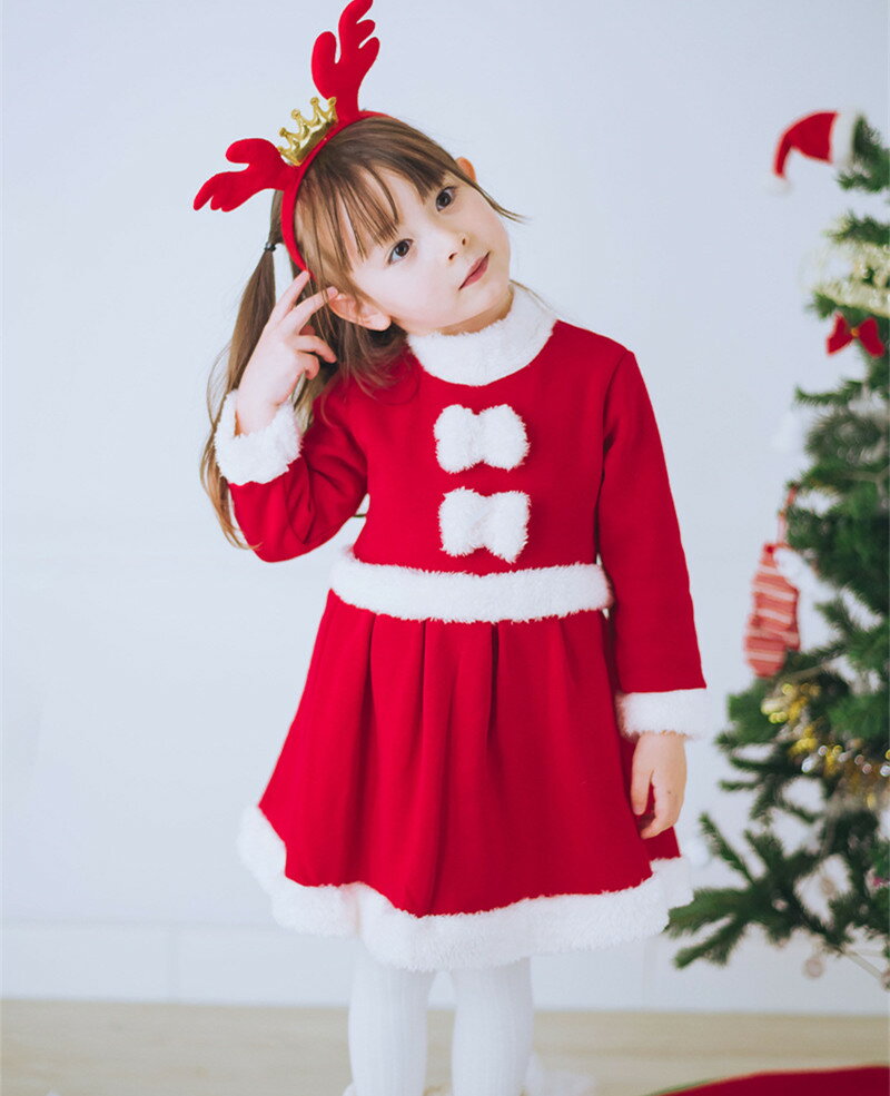 コスプレ 衣装 キッズ ワンピース コスプレ衣装 クリスマス 子供 子供ドレス 女の子 子供服 サンタクロース クリスマスパーティー キッ..