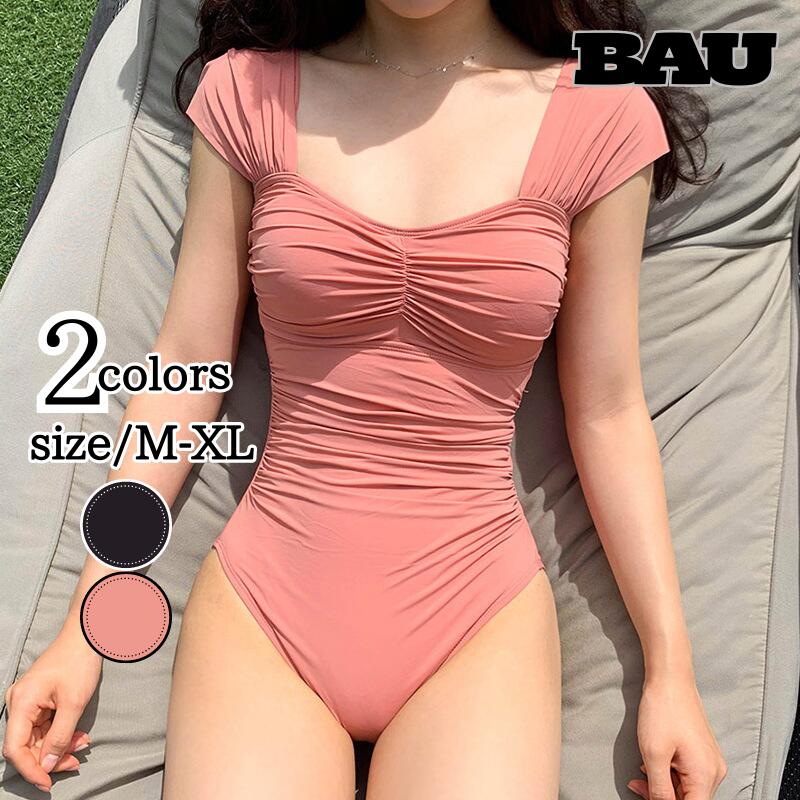 水着 オールインワン レディース レディース水着 ピンク 水着 体型カバー ブラック 可愛い 20代 30代 40代 50代 60代 オトナ女子 盛れる きれいめ 海水浴 温泉 ビーチ 大人 おしゃれ フリル 黒 ブラックのサムネイル