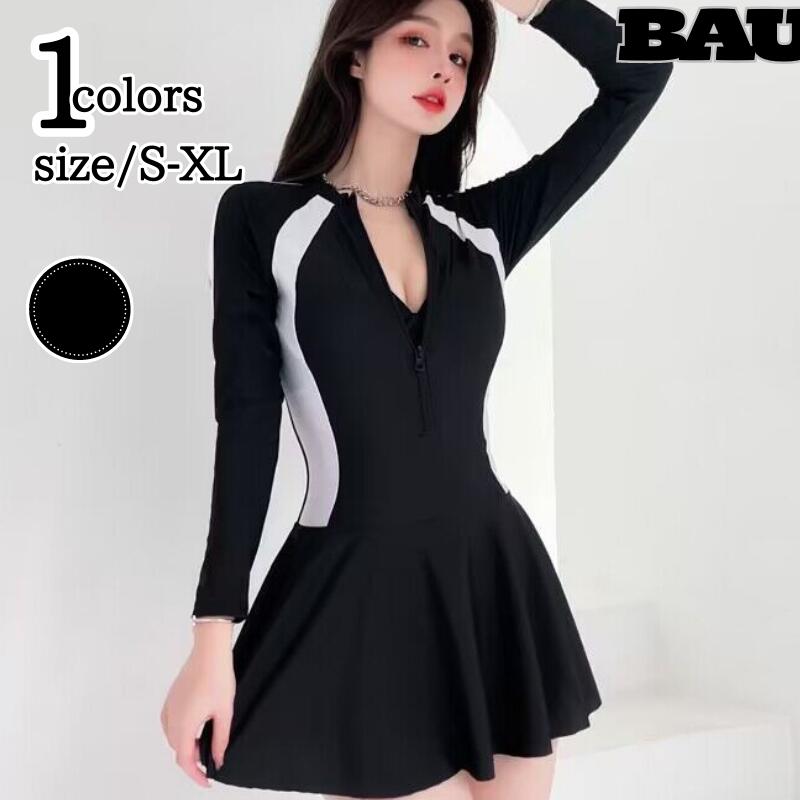 水着 高校生 ワンピース 水着 レディース 体型カバー 水着 レディース オールインワン 体型カバー水着 ママ水着 みずぎ ミズギ フリル 大きいサイズ ショートパンツ ぽっちゃり 20代 30代 40代 50代 60代 ワンピース水着 長袖 ブラック 黒