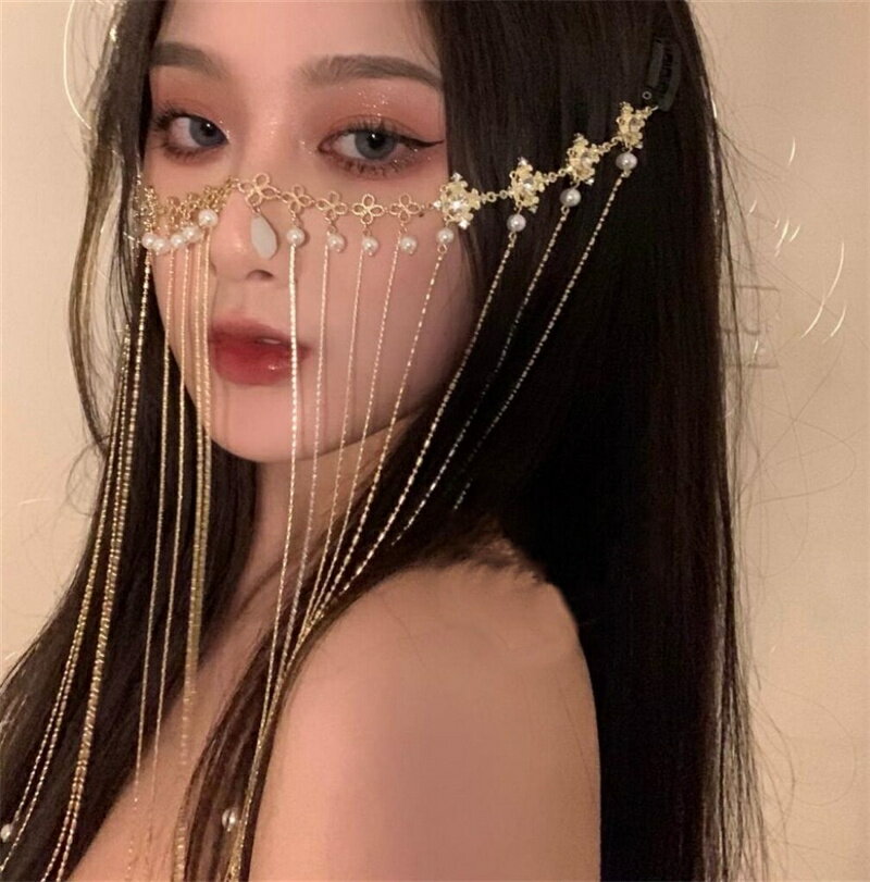 髪飾り ヘッドドレス ヘアアクセサリー フェイスベール レディース 小物 アクセサリー ダンス衣装 舞台衣装 花嫁 結婚式 ブライダル パーティー 二次会 コス...