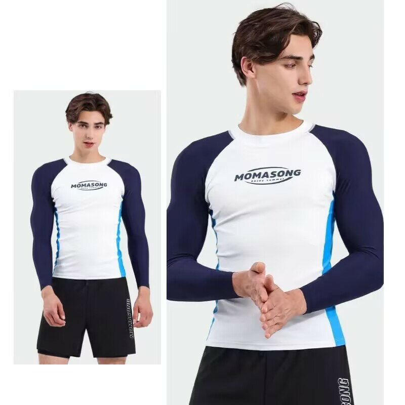 水着 メンズ トップス フィットネス 水着 メンズ 男性用 長袖 ブラック ブルー スポーツウエア 体型 カバー 競泳 用 水着競泳 水着 練習 用 メンズ プール 大きいサイズ スポーツ メンズ 半袖 おしゃれ ジム 用部屋着 ブラック