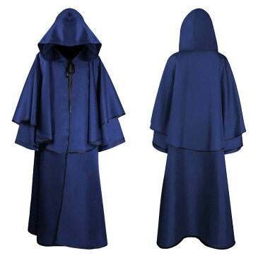ハロウィンコスプレ 仮装 神父 死神 ロング 魔法師マント フード付き コート 大人 吸血鬼 マント 魔法使い ローブ 悪魔 サタン デビル ホラー 怖い 仮装 衣装 マント 大人用 吸血鬼 パーティー 鬼 おに おばけ ヴァンパイア ゾン コスチューム