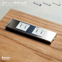 コンセントプレート 2つ口 コンセントカバー スイッチカバー ステンレス プレーン バイブレーション加工 ヘアライン加工 カバー パーツ 簡単付け替え アイアン...