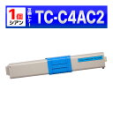 TC-C4AC2 OKI用 互換トナーカートリッジ シアン 1個 COREFIDO C332dnw MC363dnw
