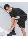 【SALE/40%OFF】【HEREIAM MEN】接触冷感&吸水速乾/スリーブラインTEE HEREIAM ベイフロー トップス カットソー・Tシャツ ブラッ...