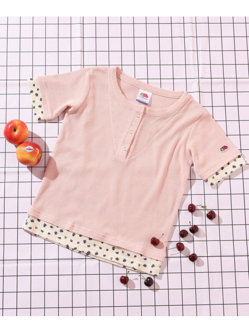 乐天商城 - 【FRUIT OF THE LOOM / BAYFLOW】ワッフルヘンリーT(WOMEN) BAYFLOW ベイフロー トップス カットソー・Tシャツ イエロー ブルー ピンク【送料無料】[Rakuten Fashion]