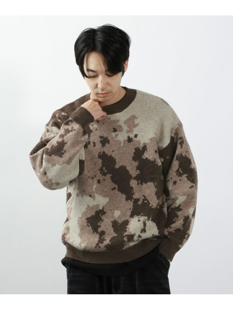 【SALE／46%OFF】アソートパターンニットプルオーバー BAYFLOW ベイフロー トップス ニット ネイビー ブラウン【RBA_E】【送料無料】[Rakuten Fashion]