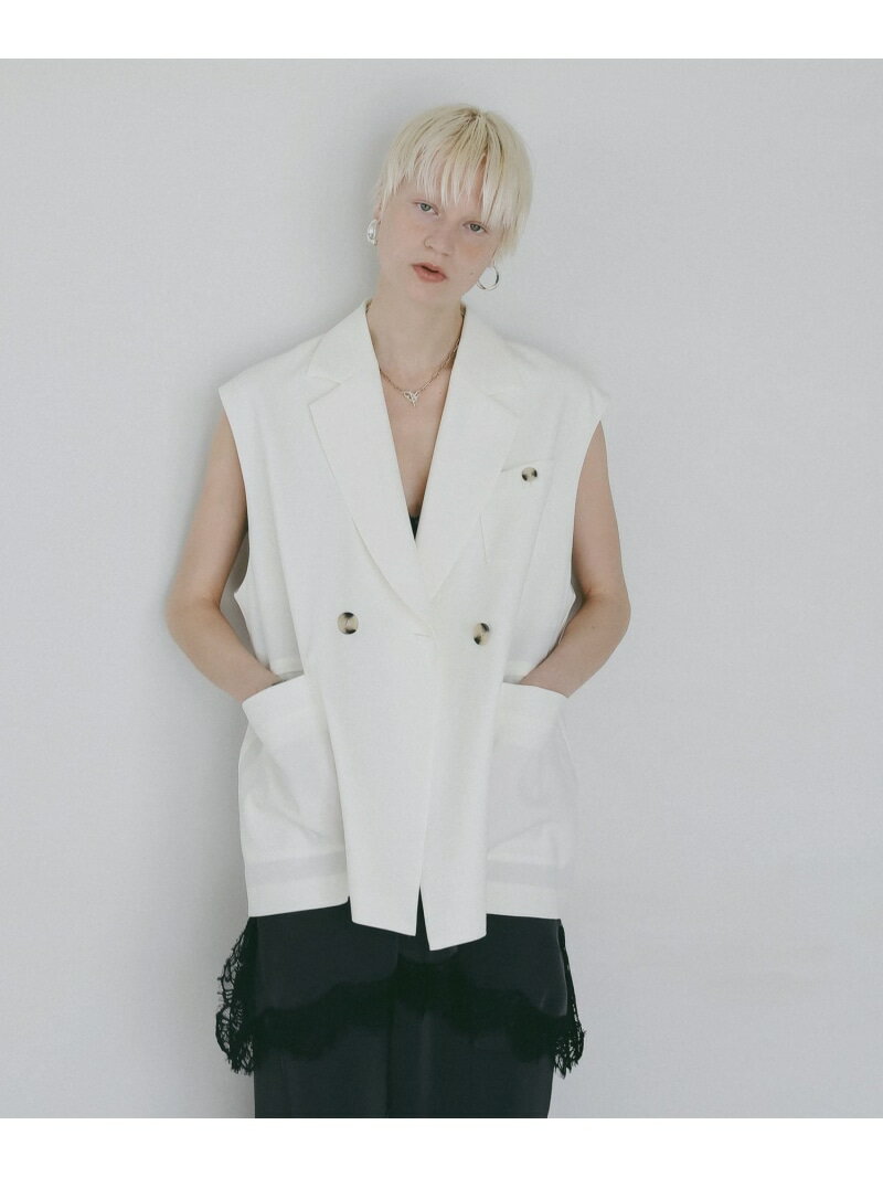 乐天商城 - 【SALE／9%OFF】【EF(エフ)】バックスリットベスト(WOMEN) BAYFLOW ベイフロー トップス ベスト・ジレ ホワイト ブラック【RBA_E】【送料無料】[Rakuten Fashion]