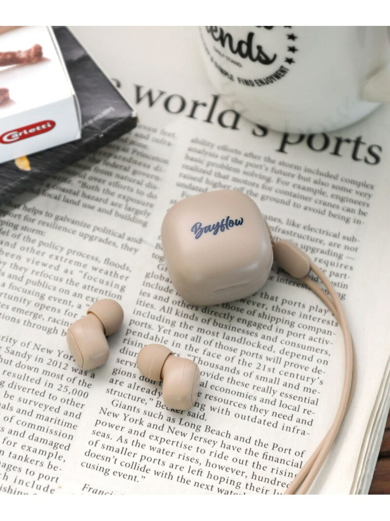 BFミニワイヤレスイヤフォン BAYFLOW ベイフロー スマホグッズ・オーディオ機器 イヤホン・イヤホンケース・ヘッドフォン ベージュ グレー[Rakuten Fashion]