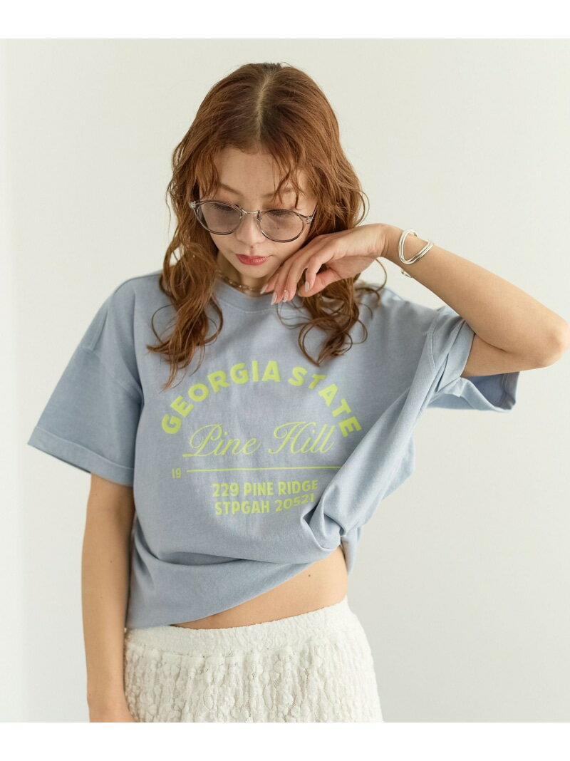 乐天商城 - ≪新色予約≫[ヴィンテージ感のある風合い]ピグメントロゴ半袖Tシャツ BAYFLOW ベイフロー トップス カットソー・Tシャツ ブルー ブラウン グレー ホワイト オレンジ【先行予約】*【送料無料】[Rakuten Fashion]