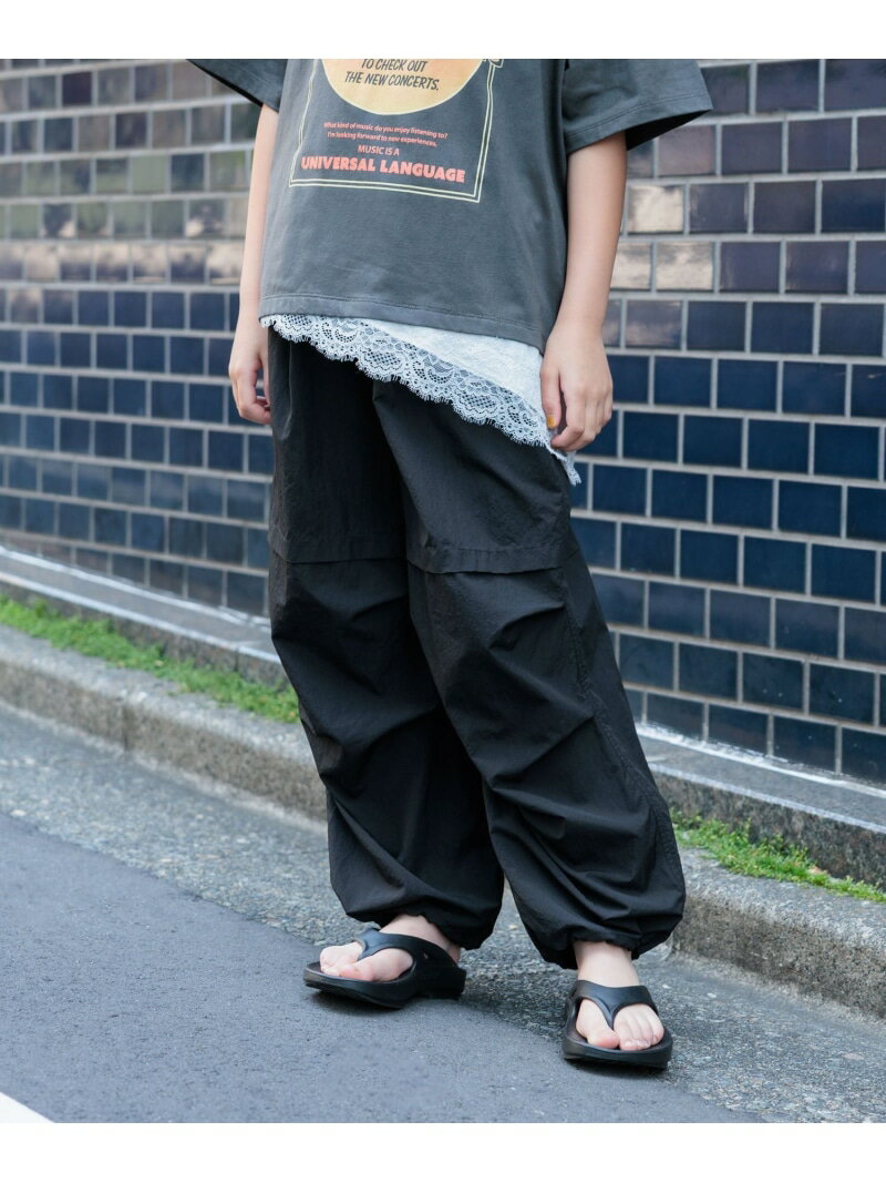 乐天商城 - 【Howdy(ハウディ)】パラシュートパンツ BAYFLOW ベイフロー パンツ その他のパンツ ブラック グレー ピンク【送料無料】[Rakuten Fashion]