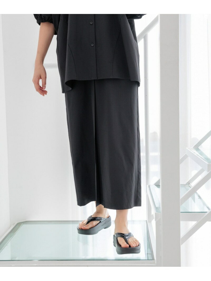 【SALE／40%OFF】【HEREIAM】接触冷感&イージーケア/COOLマテリアルスカート HEREIAM ベイフロー スカート ロング・マキシスカート ベージュ ブラック【RBA_E】【送料無料】[Rakuten Fashion]