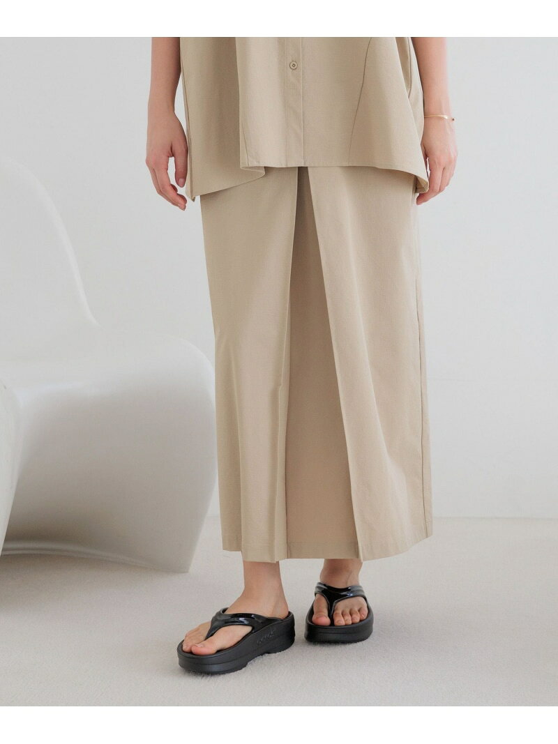 BAYFLOWの【SALE／40%OFF】【HEREIAM】接触冷感&イージーケア/COOLマテリアルスカート HEREIAM ベイフロー スカート ロング・マキシスカート ベージュ ブラック【RBA_E】【送料無料】[Rakuten Fashion]｜アングル2