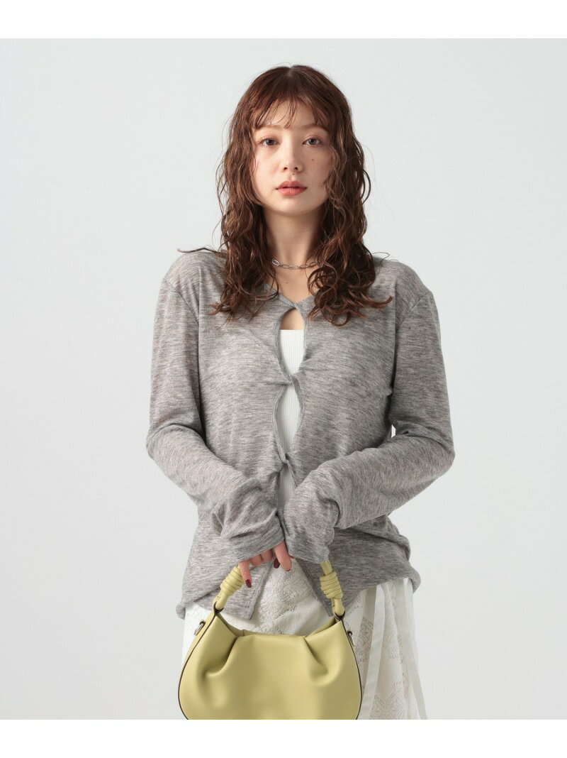 Rakuten - [前後で着られる]シアーリブ2WAYプルオーバー BAYFLOW ベイフロー トップス カットソー・Tシャツ ホワイト ブラック【送料無料】[Rakuten Fashion]