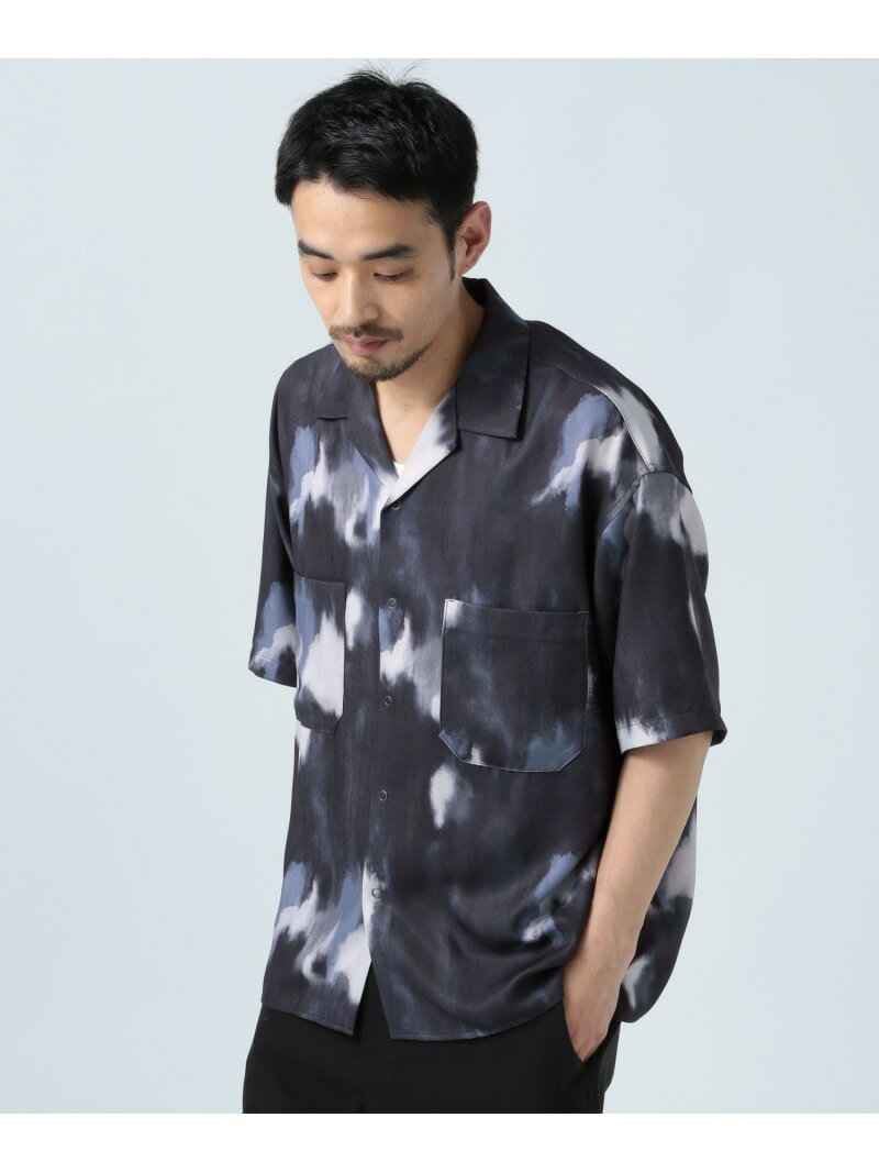 Rakuten - 【SALE／40%OFF】【接触冷感】オープンカラー半袖柄シャツ BAYFLOW ベイフロー トップス シャツ・ブラウス ネイビー グリーン【RBA_E】[Rakuten Fashion]