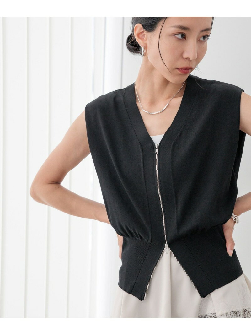 乐天商城 - 【HEREIAM】接触冷感&マシーンウォッシャブル/ノースリZIP VEST HEREIAM ベイフロー トップス ベスト・ジレ ブルー ブラック ホワイト【送料無料】[Rakuten Fashion]
