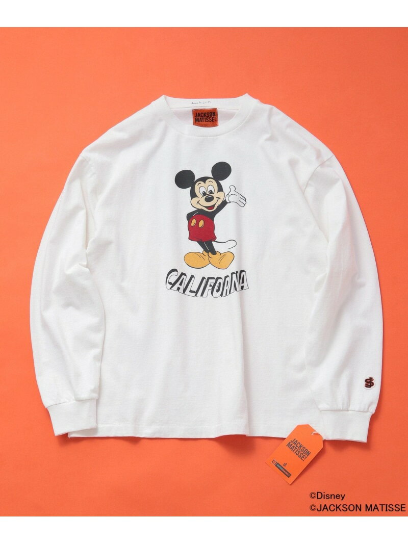 MICKEY長袖Tシャツ BAYFLOW ベイフロー トップス カットソー・Tシャツ ホワイト グレー ブルー