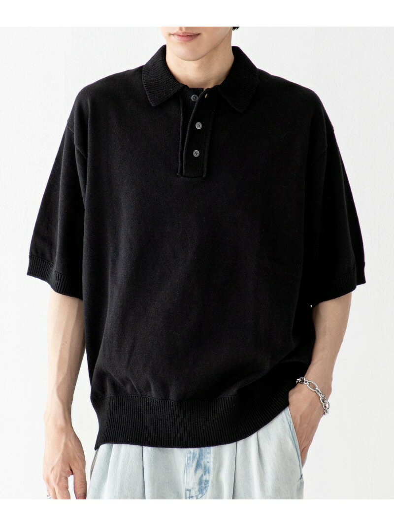 乐天商城 - 【SALE／8%OFF】【EF(エフ)】ニットポロシャツ(MEN) BAYFLOW ベイフロー トップス カットソー・Tシャツ ブラック グリーン【RBA_E】【送料無料】[Rakuten Fashion]