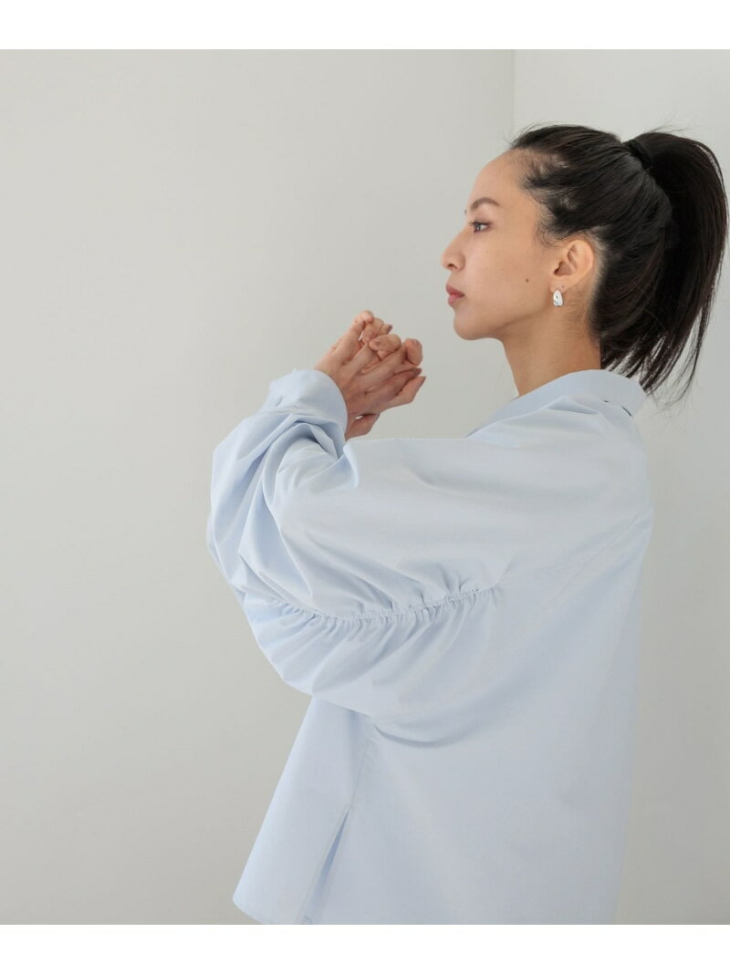 Rakuten - 【SALE／30%OFF】【HEREIAM】ギャザーギャザーブラウス HEREIAM ベイフロー トップス シャツ・ブラウス ホワイト ブラック【RBA_E】【送料無料】[Rakuten Fashion]