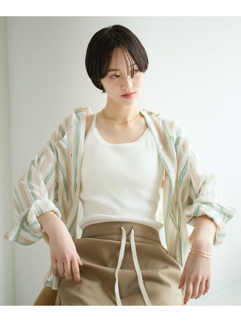 【SALE／14%OFF】[インナーゴム入りでホールド感◎]カップ付きニットキャミソール BAYFLOW ベイフロー トップス その他のトップス ホワイト ブラック【RBA_E】【送料無料】[Rakuten Fashion]