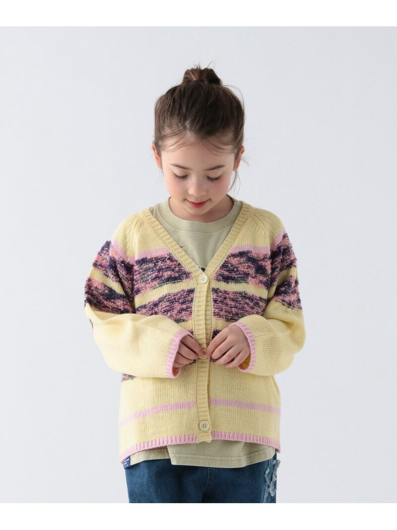 Rakuten - 【SALE／52%OFF】[お手入れ楽ちん☆アクリル素材]ボーダーニットカーディガン(KIDS) BAYFLOW ベイフロー トップス カーディガン ブルー イエロー【RBA_E】[Rakuten Fashion]